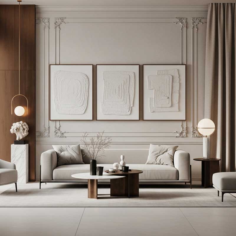 3 piece minimalist canvas wall art